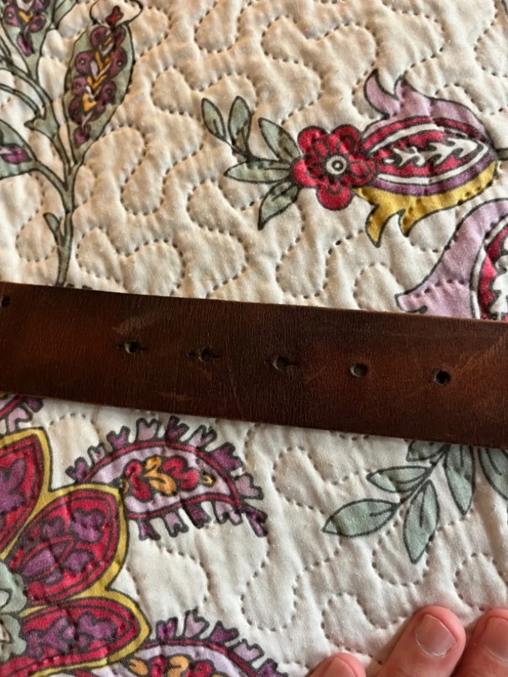 Vintage y2k Gap Leather Belt Brown Tribal Marking Southwestern 37.5 in Unisex
